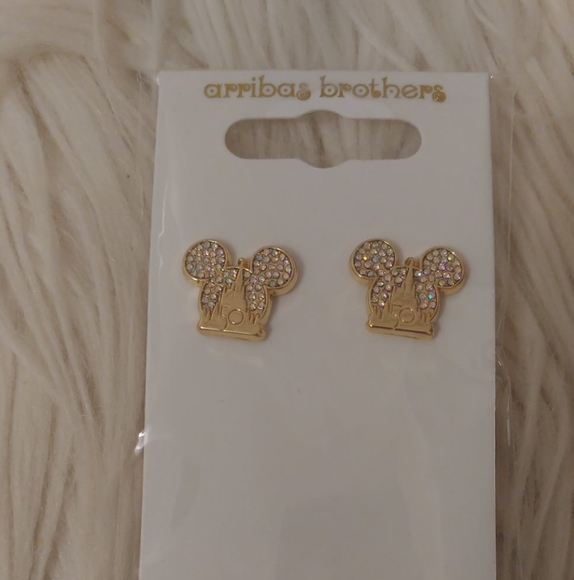 💖FIRM! NWT DISNEY PARKS WDW 50TH ANNIVERSARY MICKEY MOUSE STUD EARRINGS - Picture 6 of 8